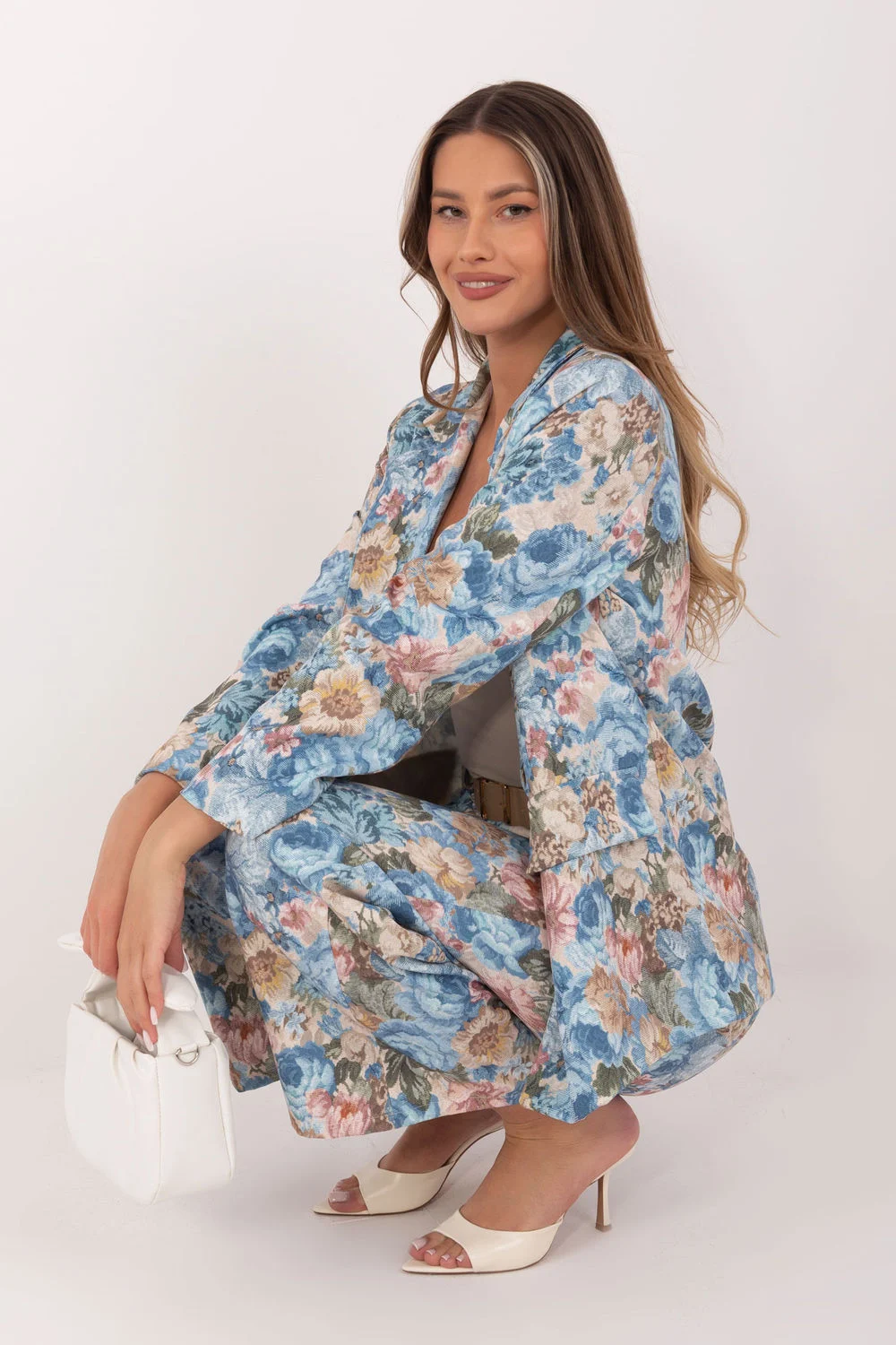 Pantalon large bleu