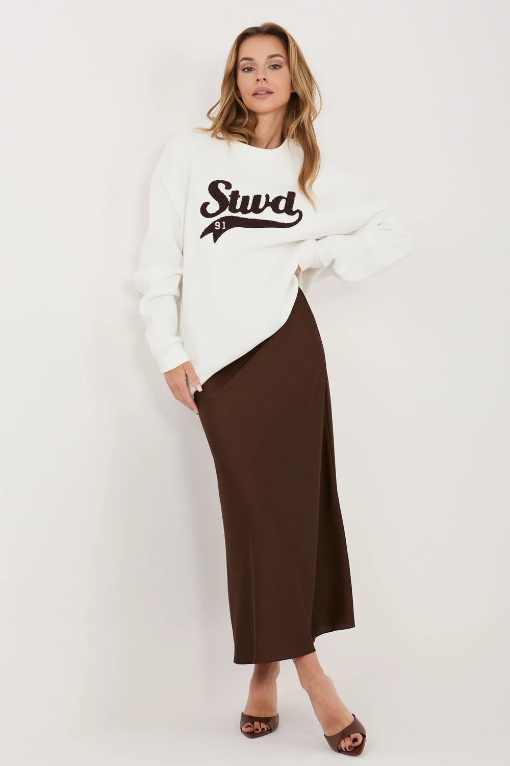 Sweatshirt beige en molleton