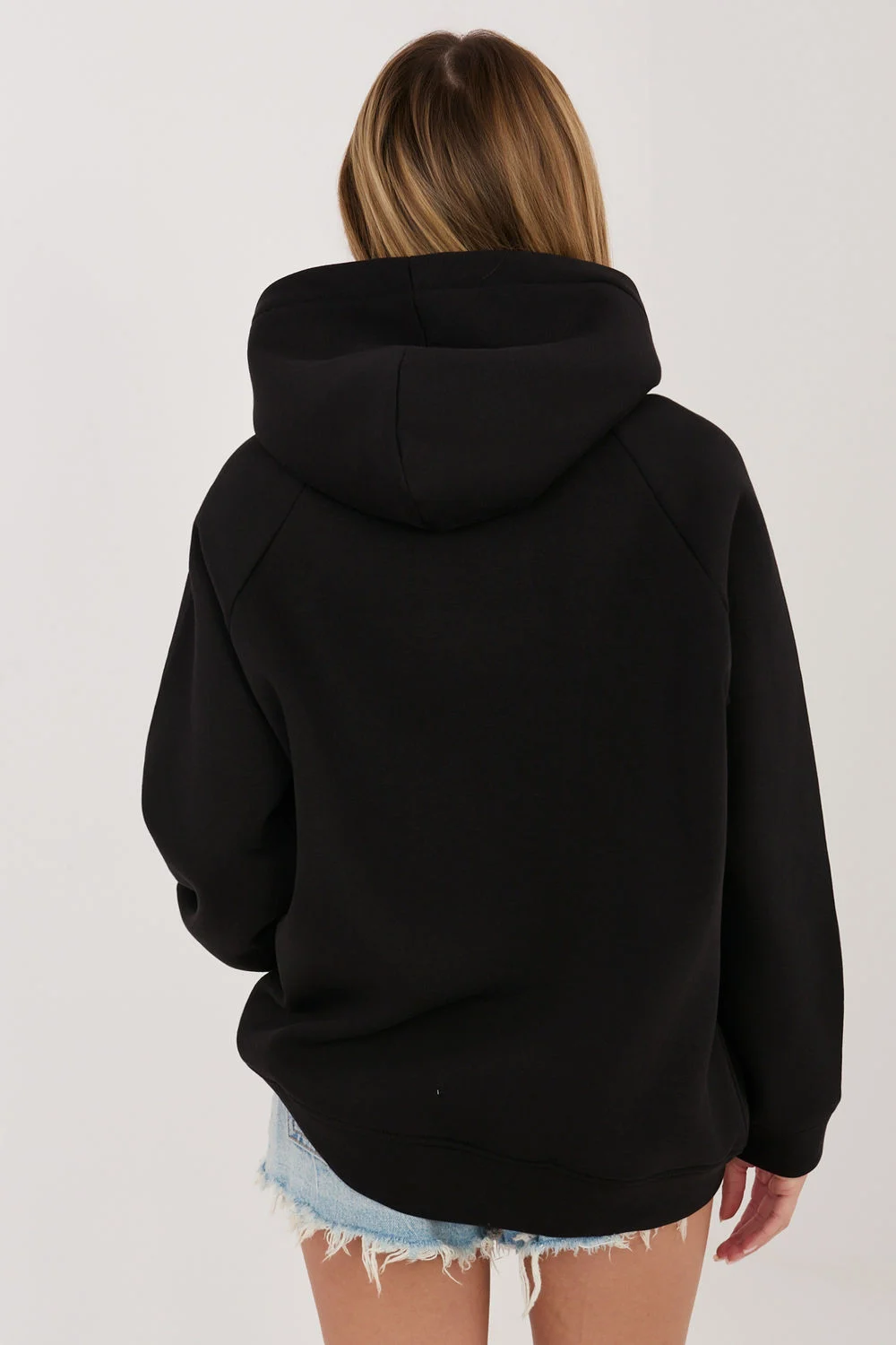 Rue Paris Sweatshirt à capuche noir brodé