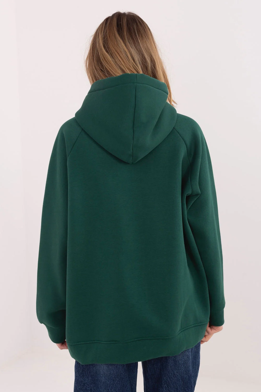 Sweatshirt à capuche vert brodé – Image 3