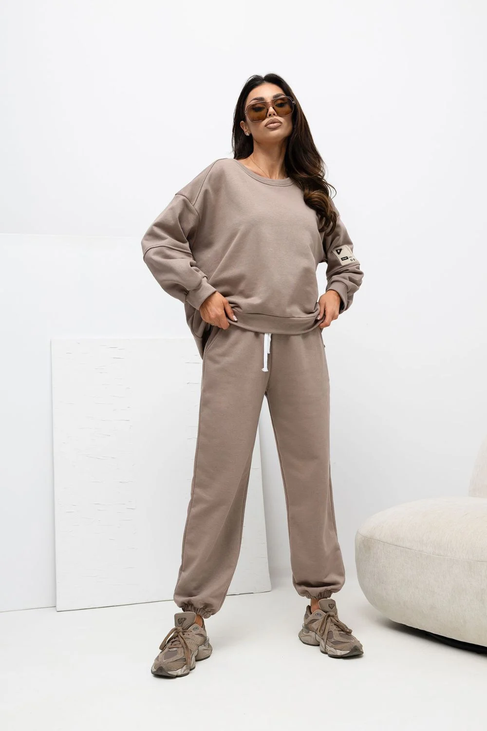 Rue Paris Ensemble sweat beige
