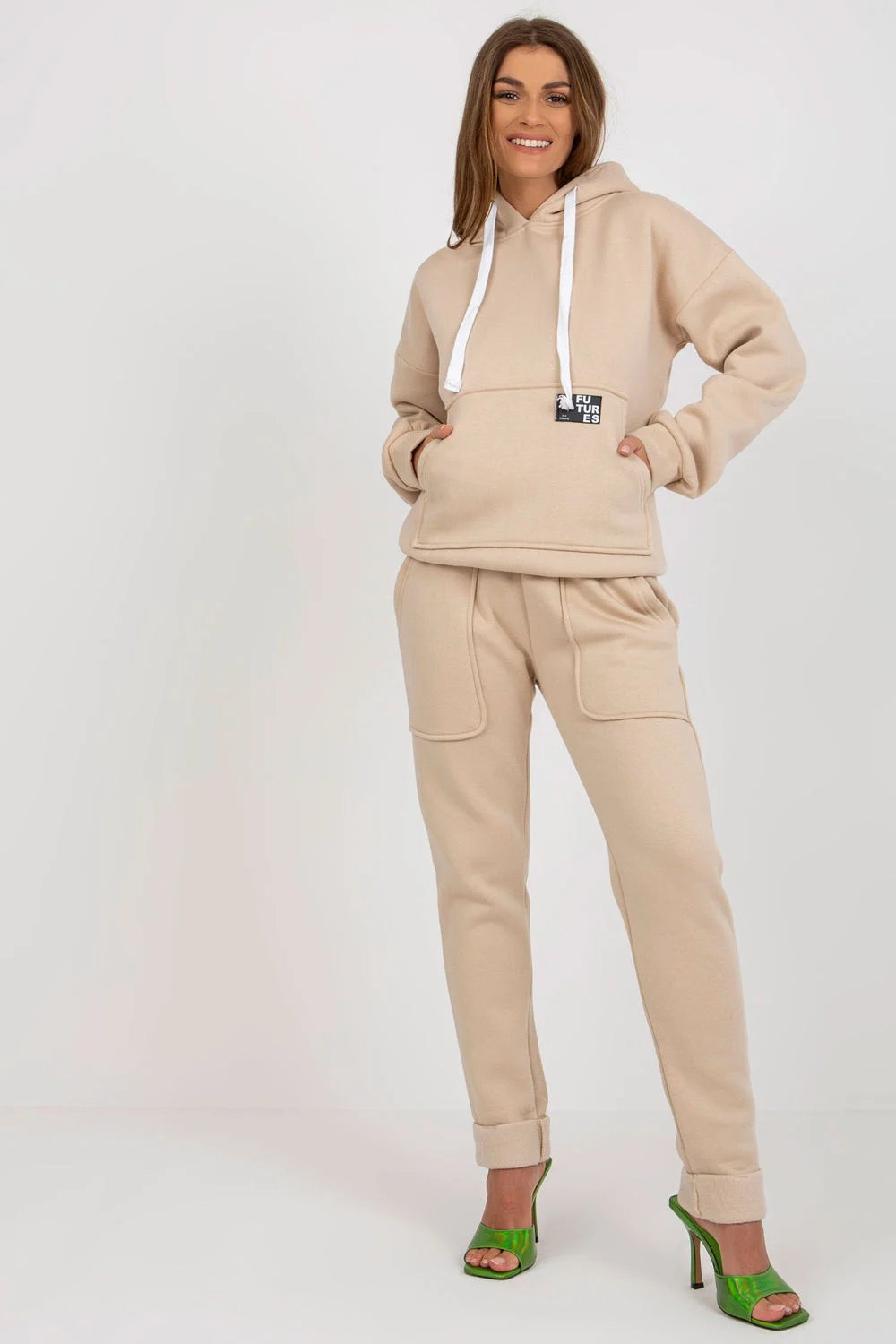 Ensemble sweat beige