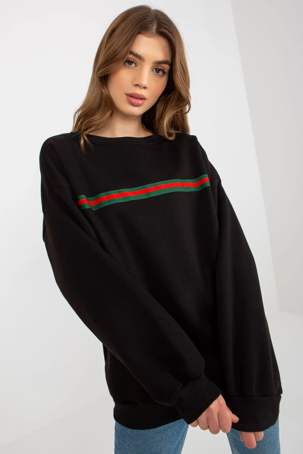 Sweatshirt noir en coton
