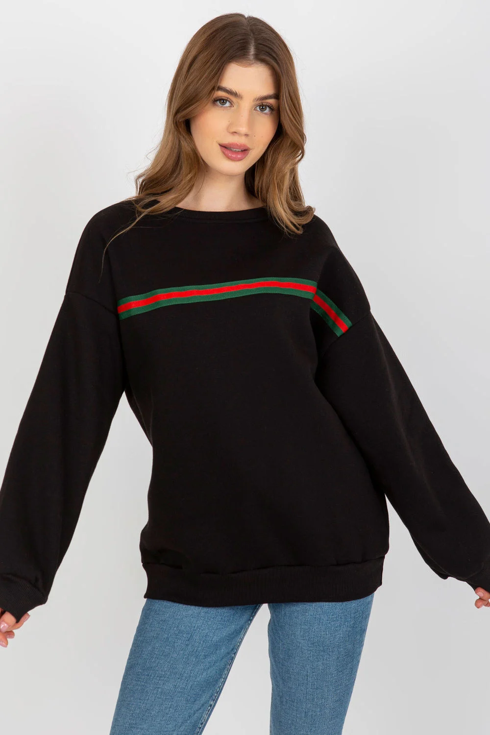 Sweatshirt noir en coton – Image 2