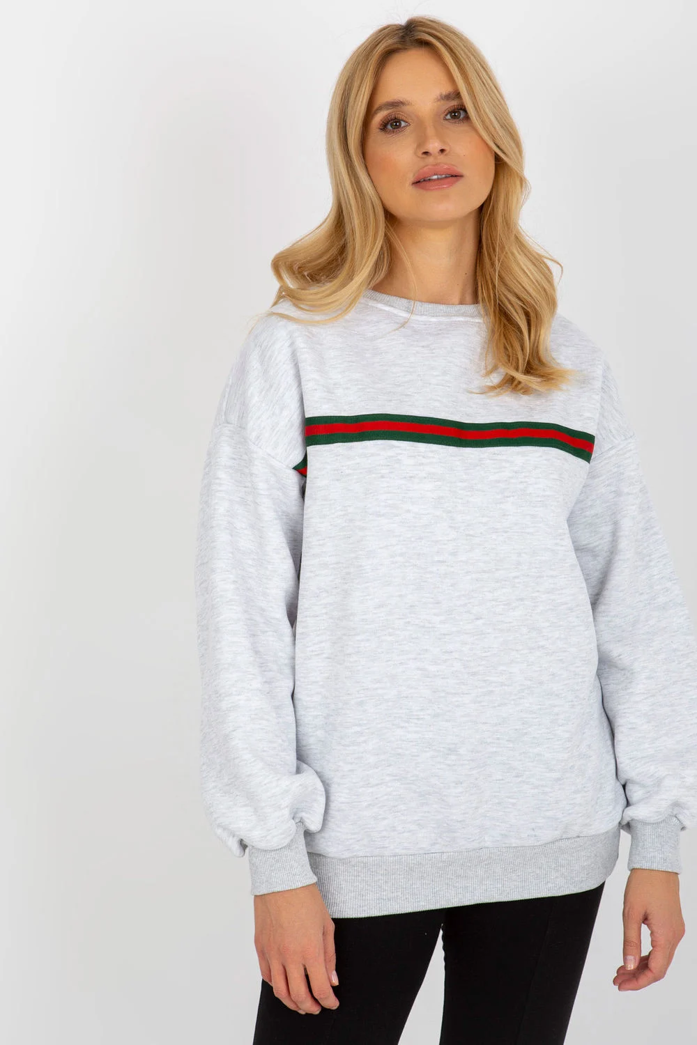 Sweatshirt zippé gris en coton