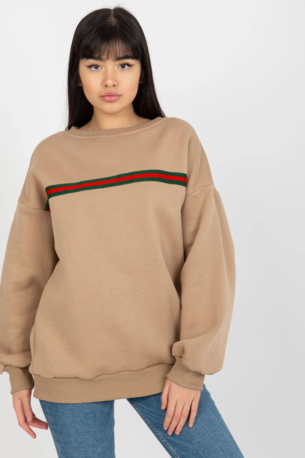Sweatshirt beige en coton