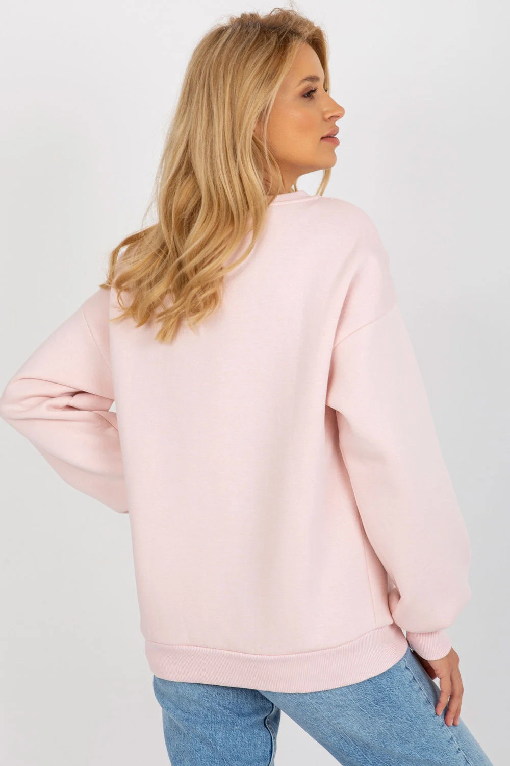 Sweatshirt rose en coton – Image 3