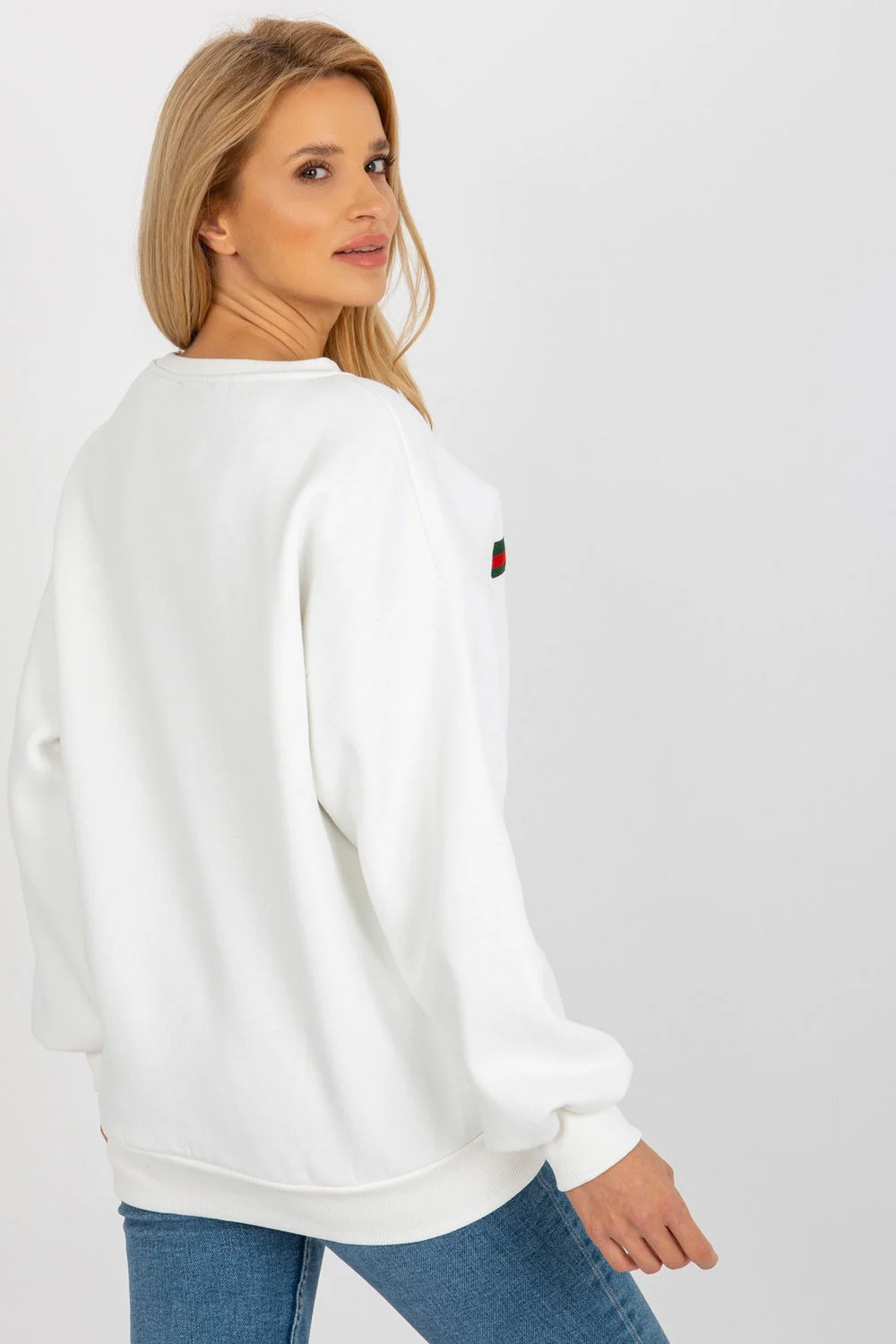 Sweatshirt beige en coton – Image 3