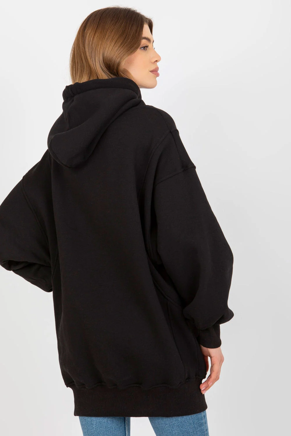 Ex Moda Sweatshirt à capuche noir en coton
