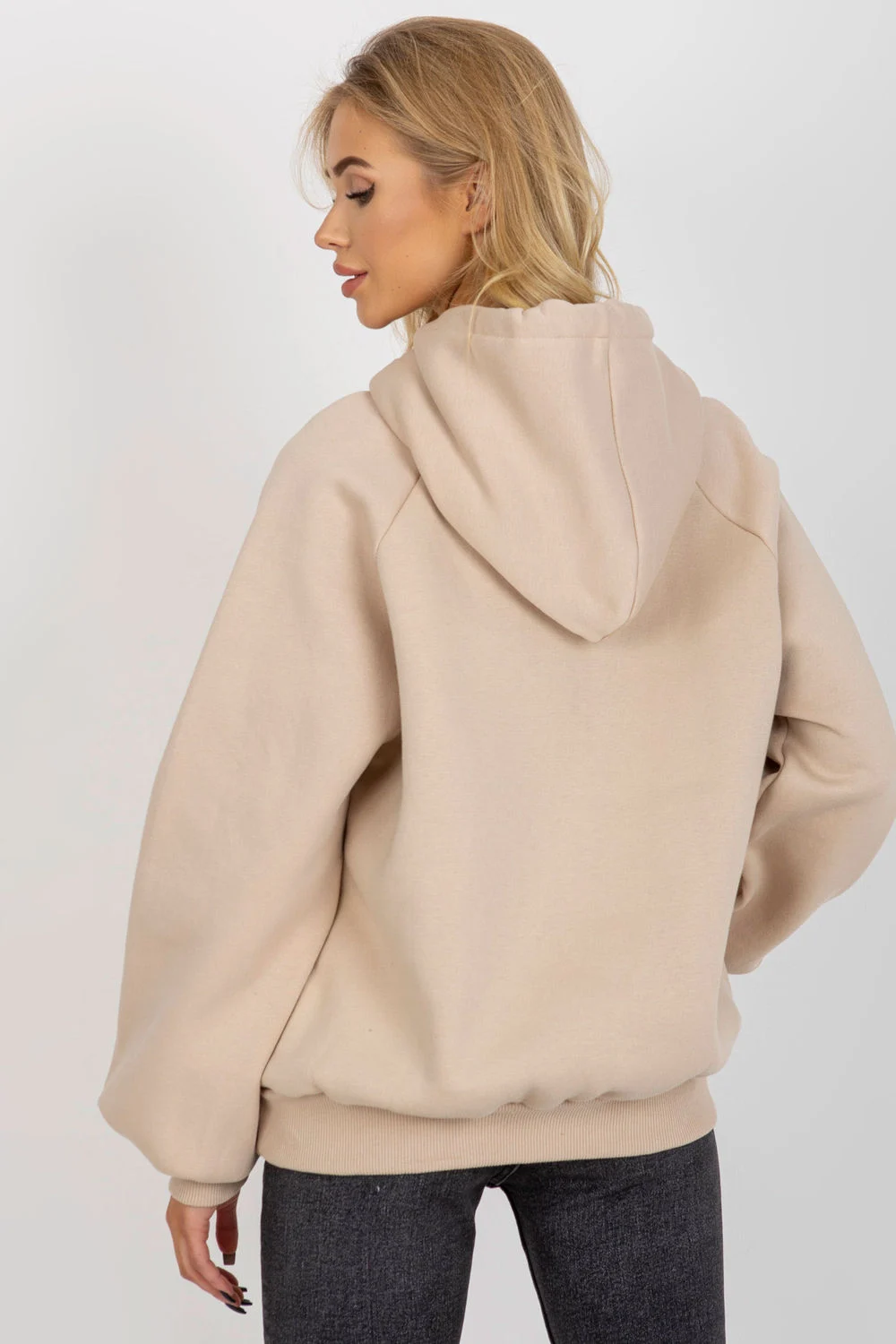 Ex Moda Sweatshirt à capuche oversize beige