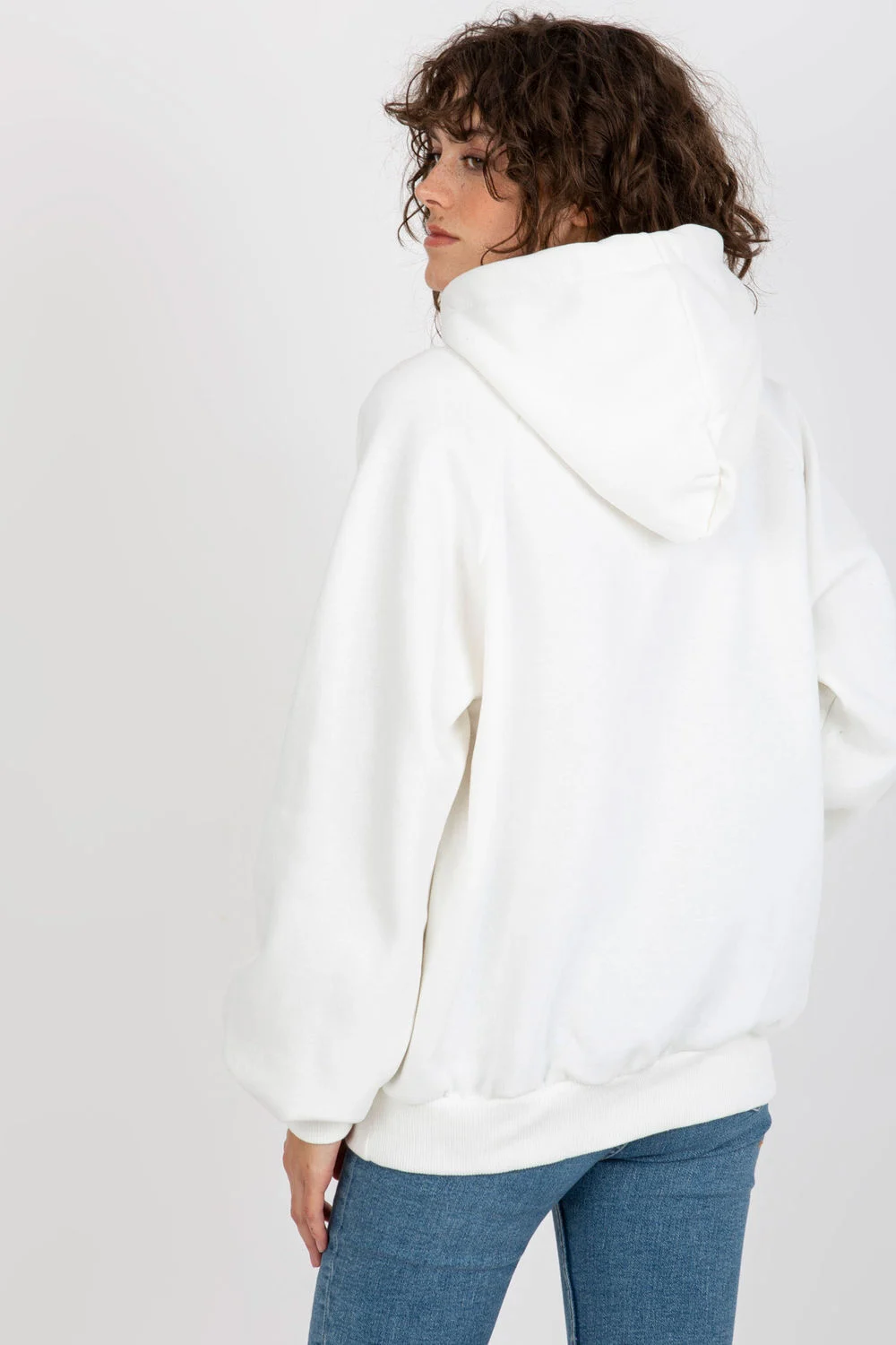 Ex Moda Sweatshirt à capuche oversize beige