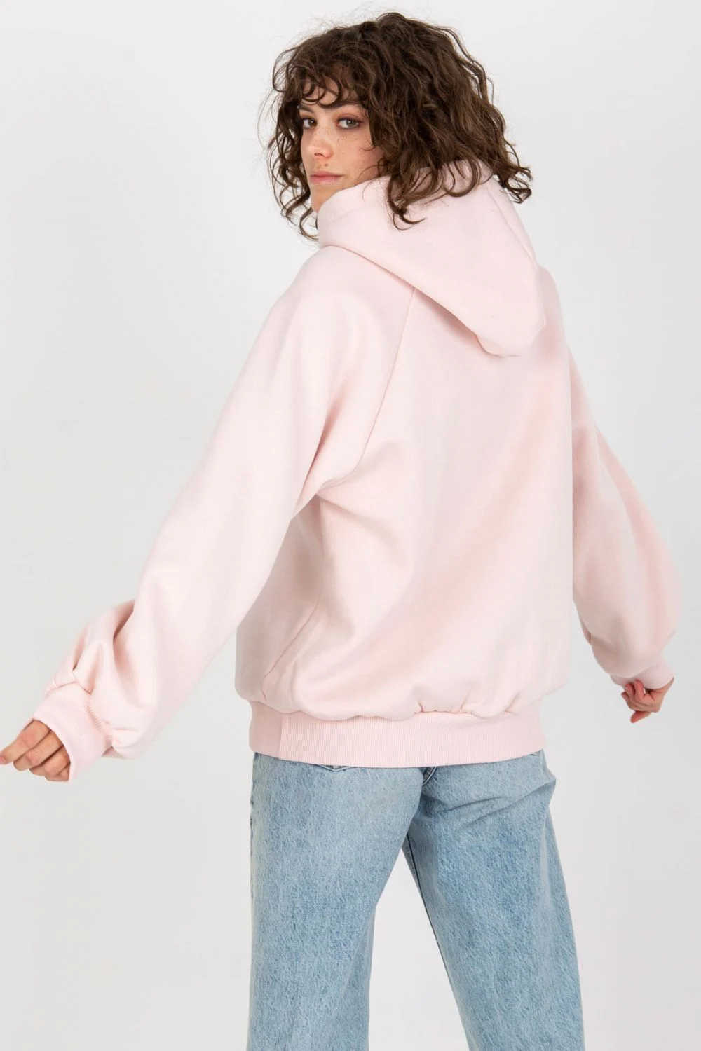 Ex Moda Sweatshirt à capuche oversize rose