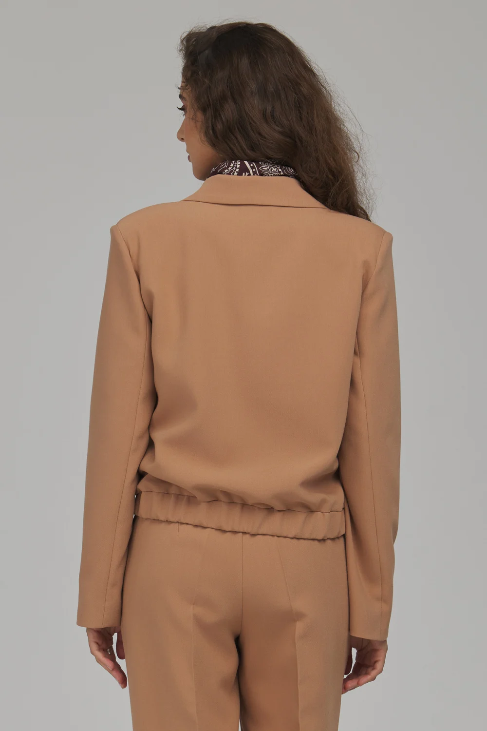 Nife Veste de tailleur brune