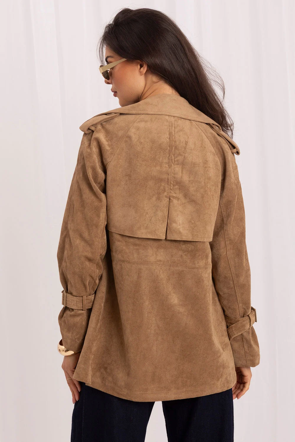 Manteau brun à double boutonnage – Image 3