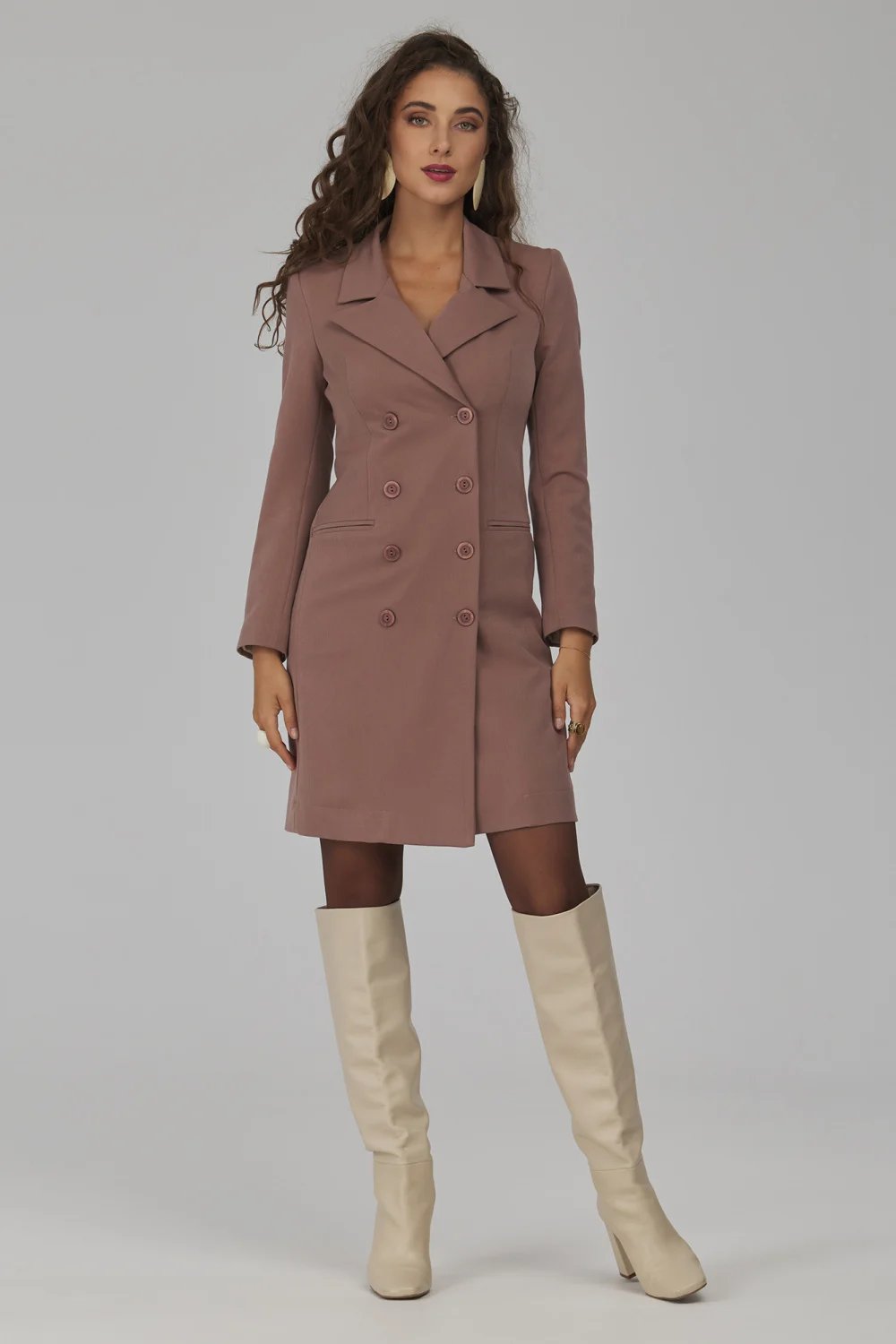 Robe brune à manches longues – Image 2