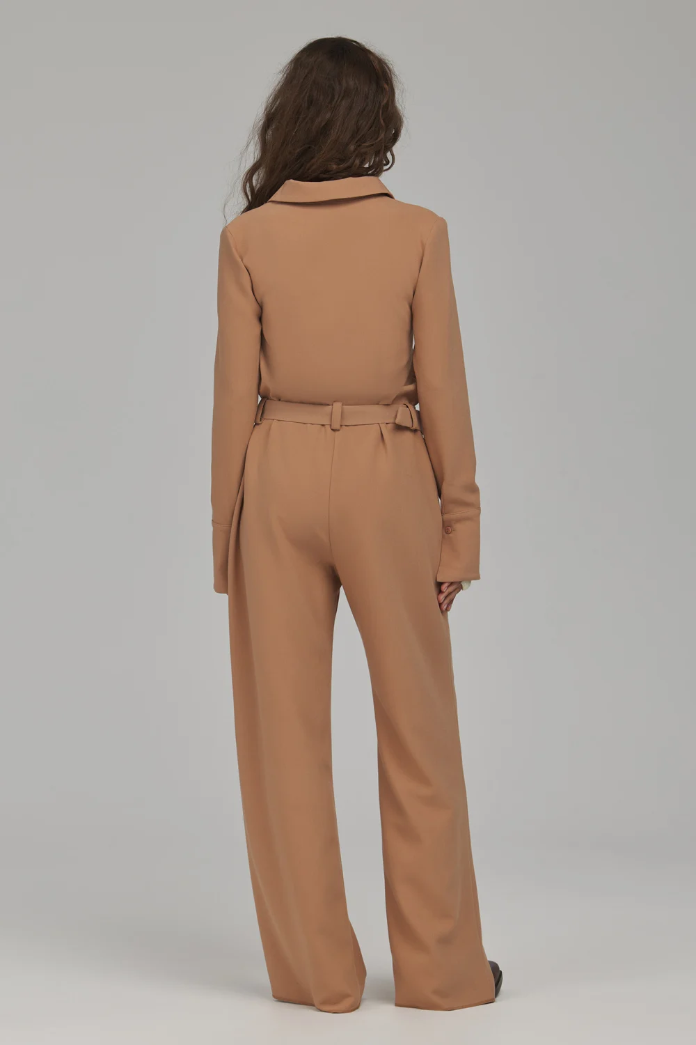 Combinaison brune à jambes larges – Image 3