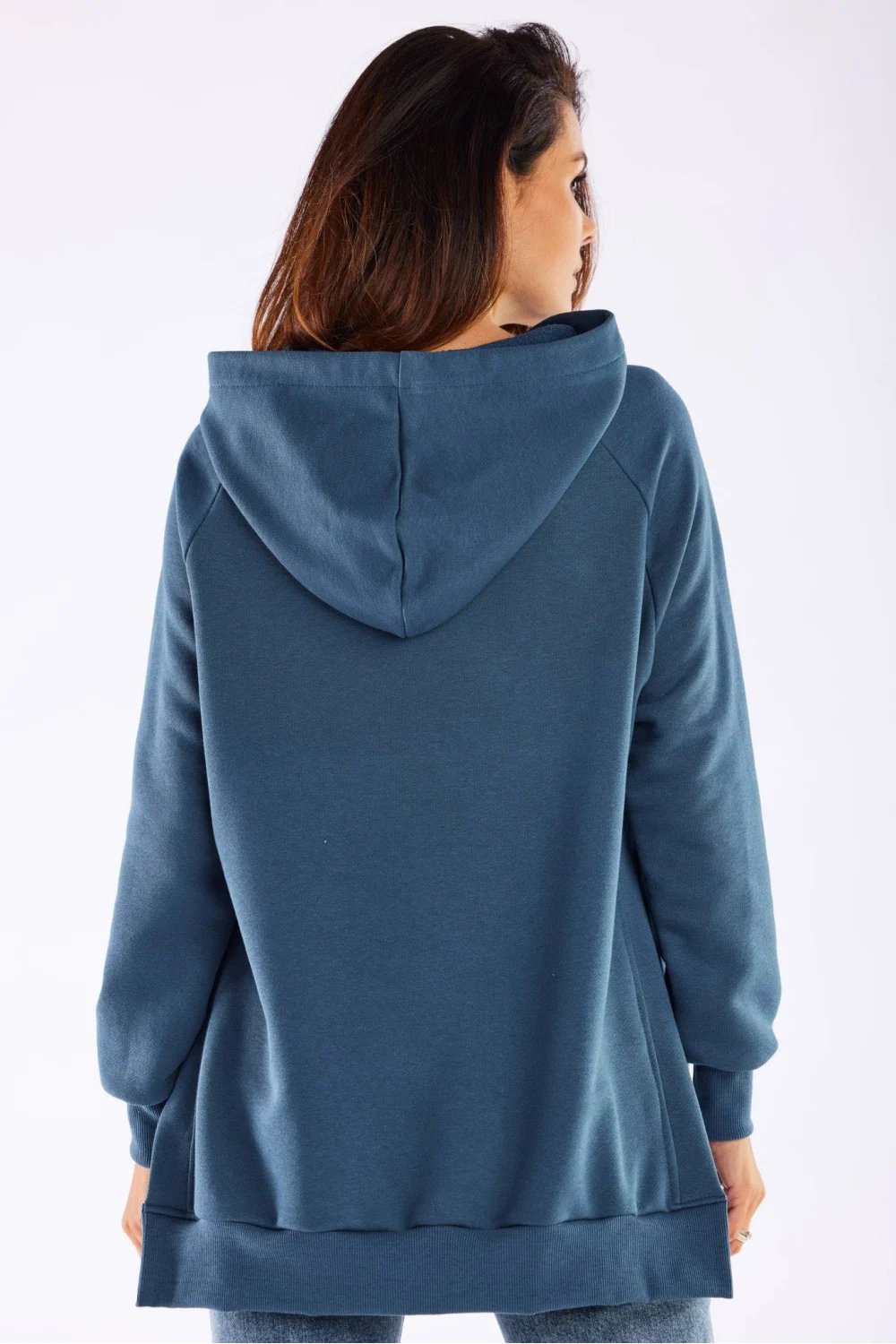 Sweatshirt oversize bleu en coton – Image 3
