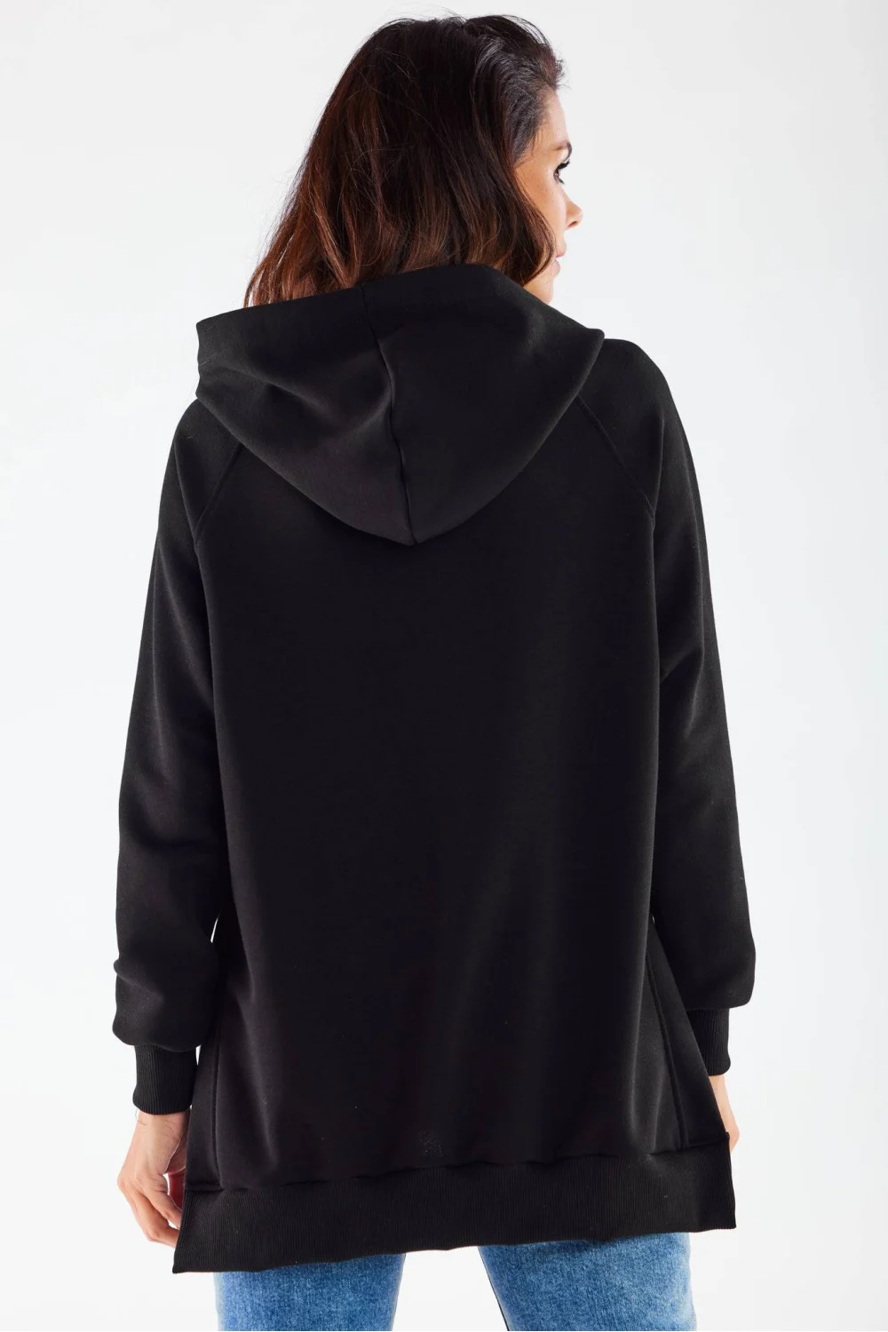 Sweatshirt à capuche oversize noir – Image 3