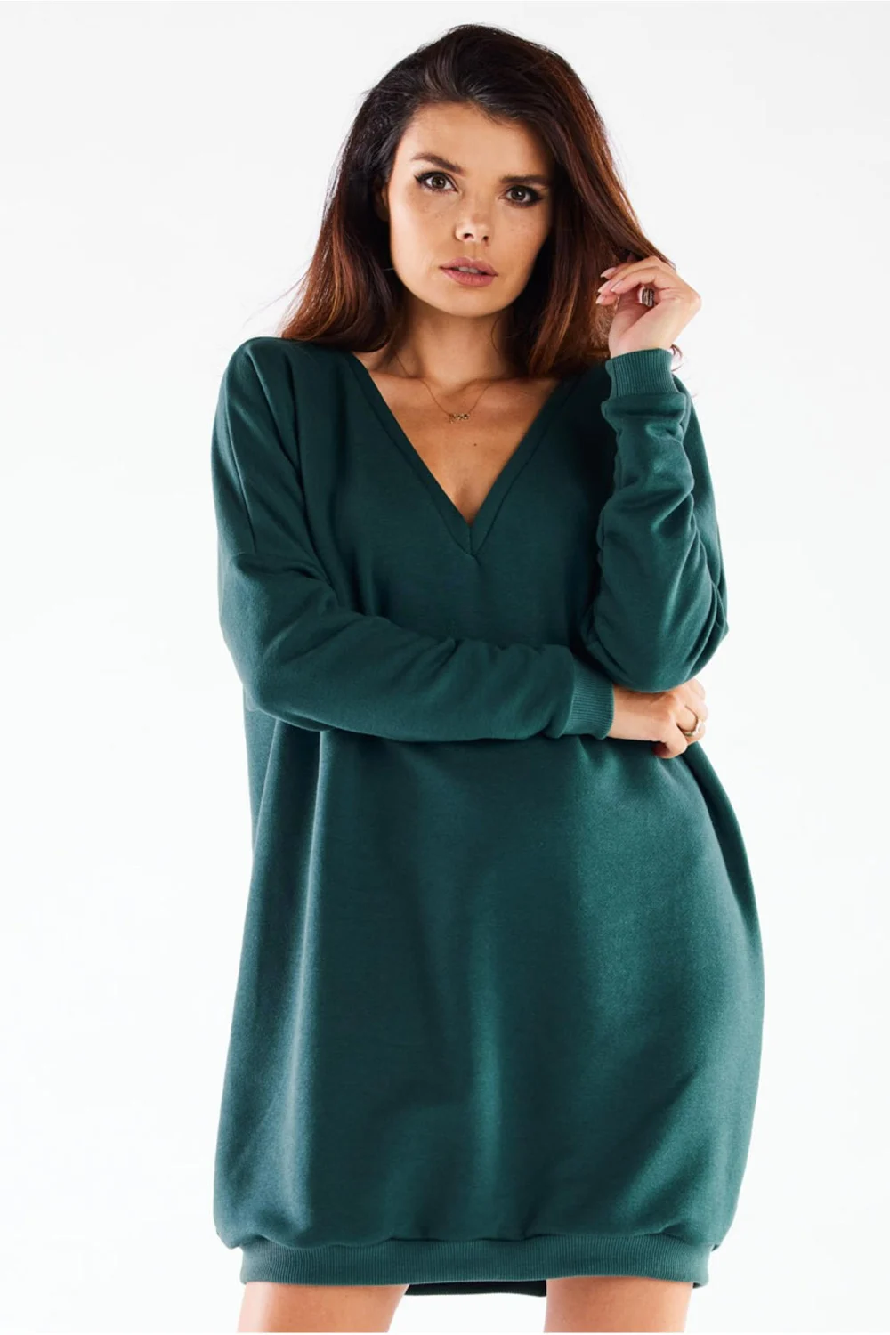 Robe courte oversize verte