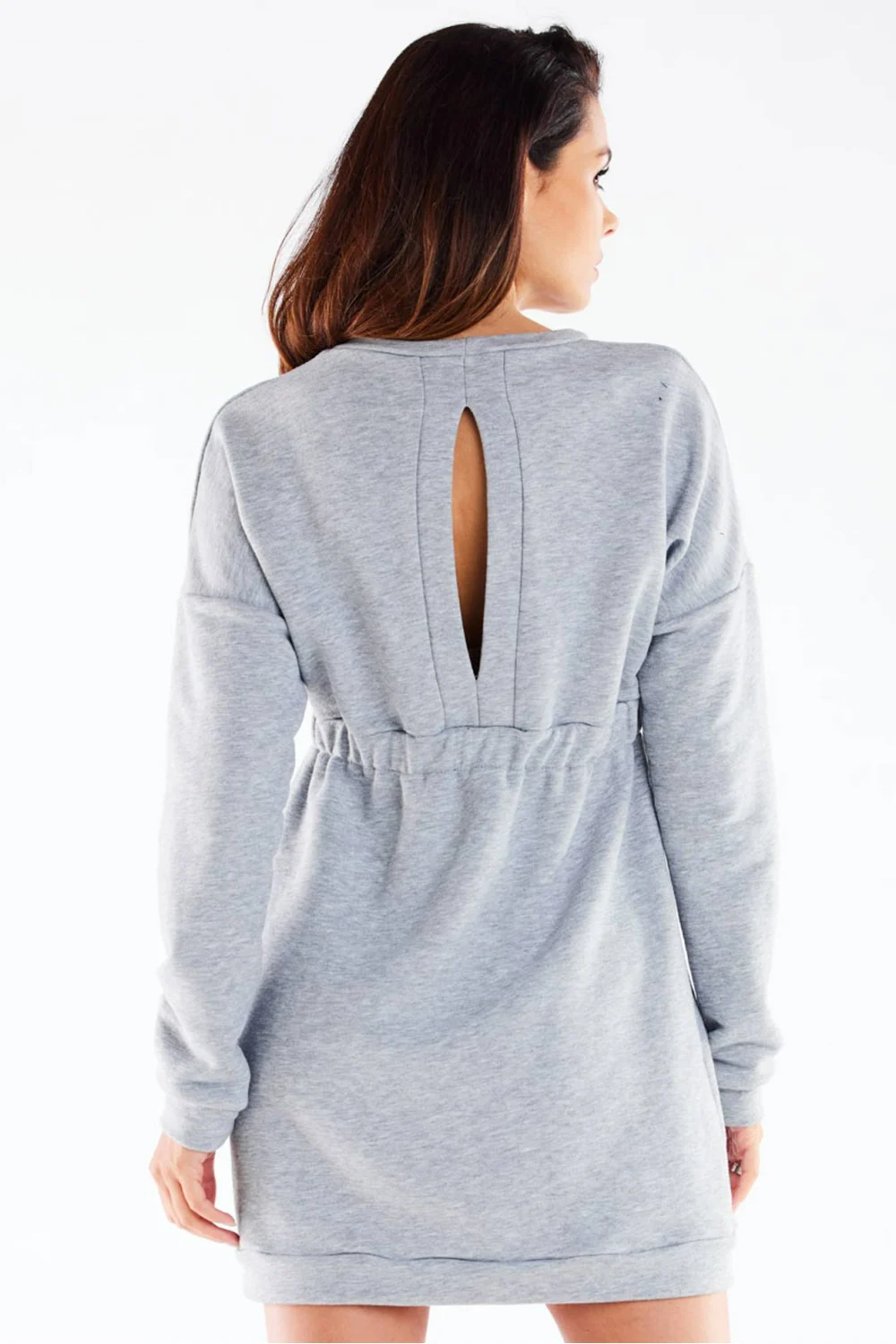 Robe courte grise fendue – Image 3