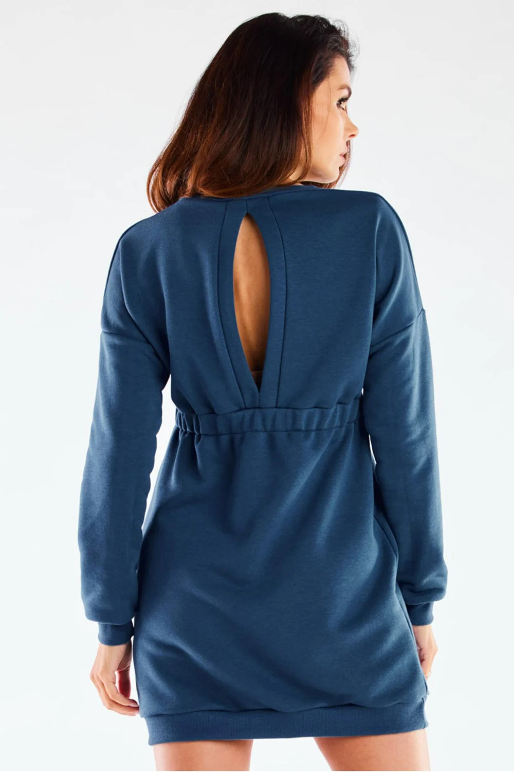 Robe courte bleue fendue – Image 3
