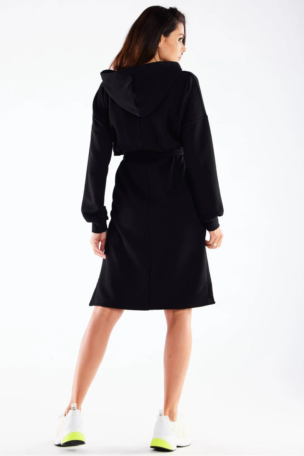 Robe oversize noire à manches longues – Image 3