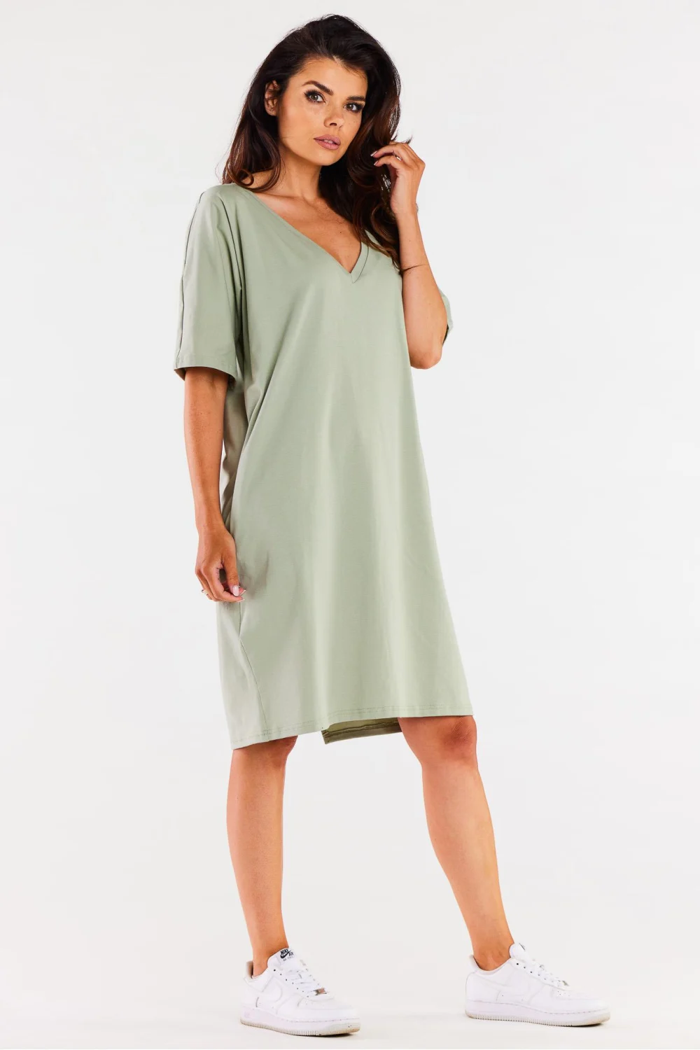 Robe oversize verte – Image 2