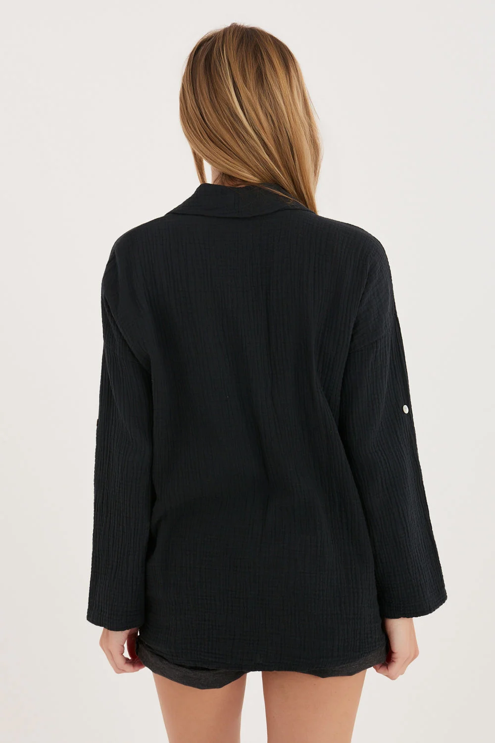 Chemise manche longue noire – Image 3