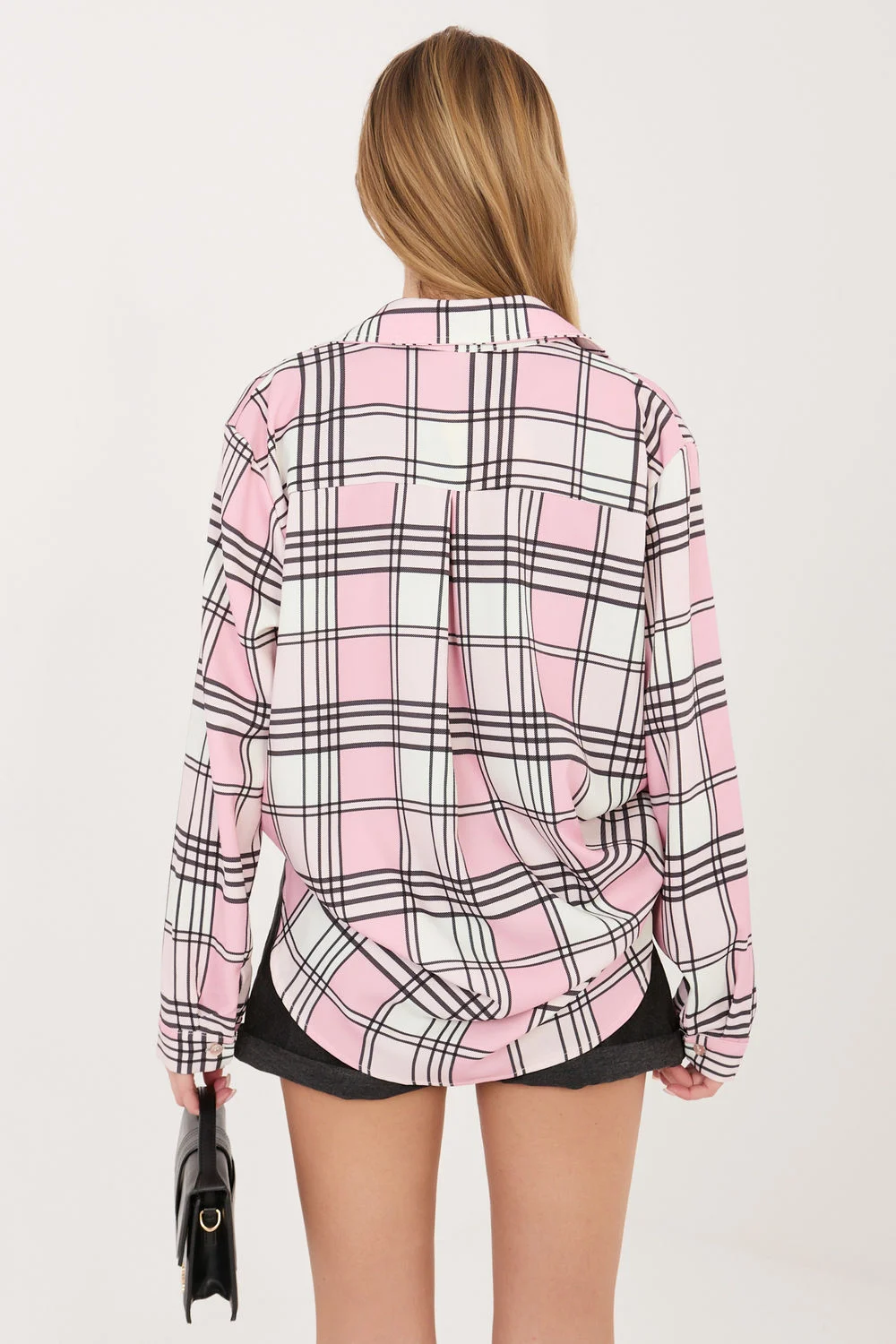 Chemise manche longue rose – Image 2