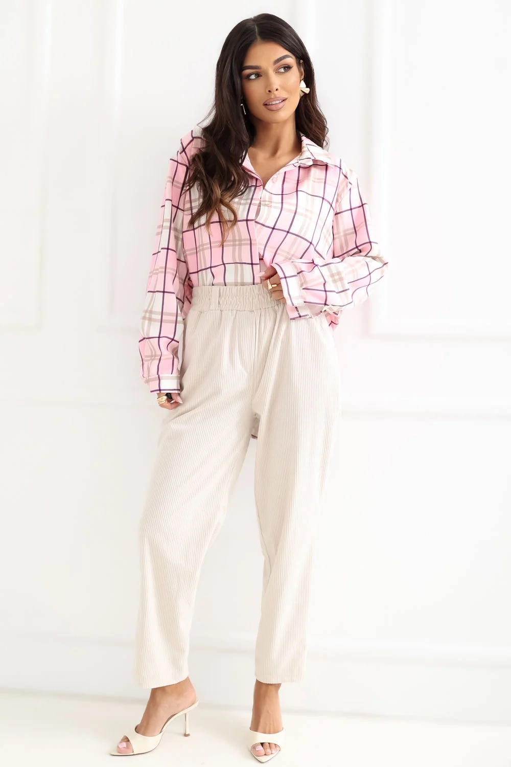 Chemise manche longue rose – Image 2