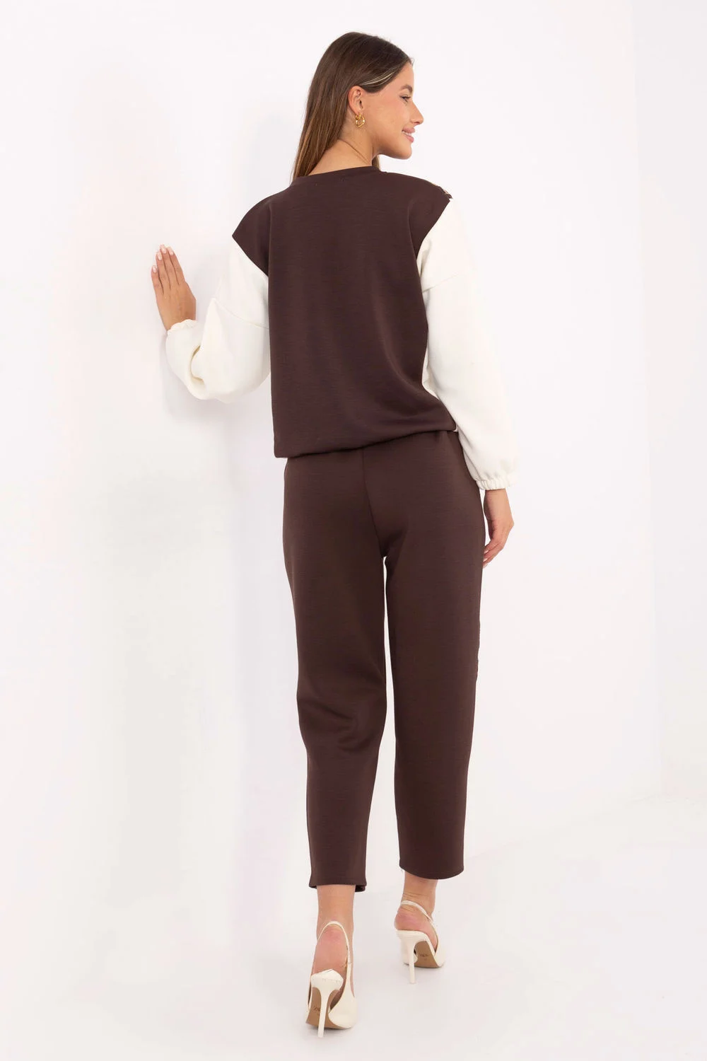 Ensemble sweat brun rayé – Image 3