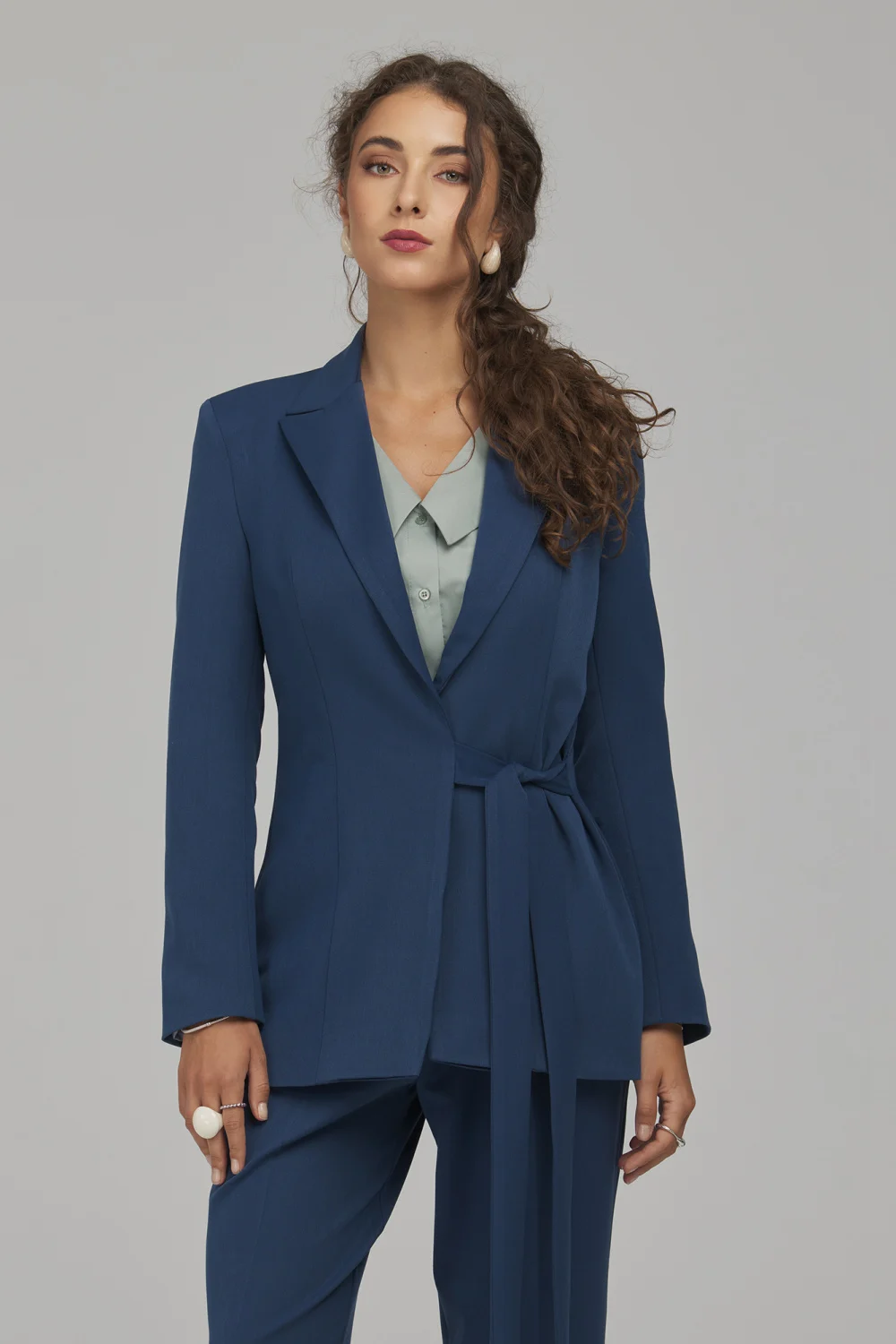 Blazer de tailleur bleu marine