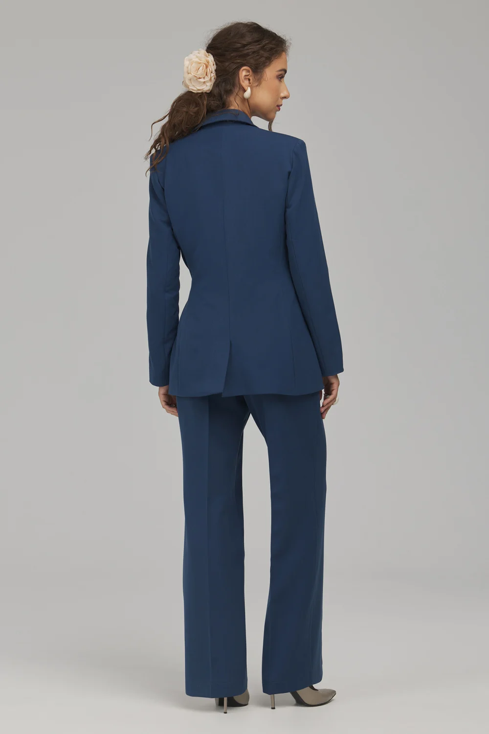 Blazer de tailleur bleu marine – Image 3