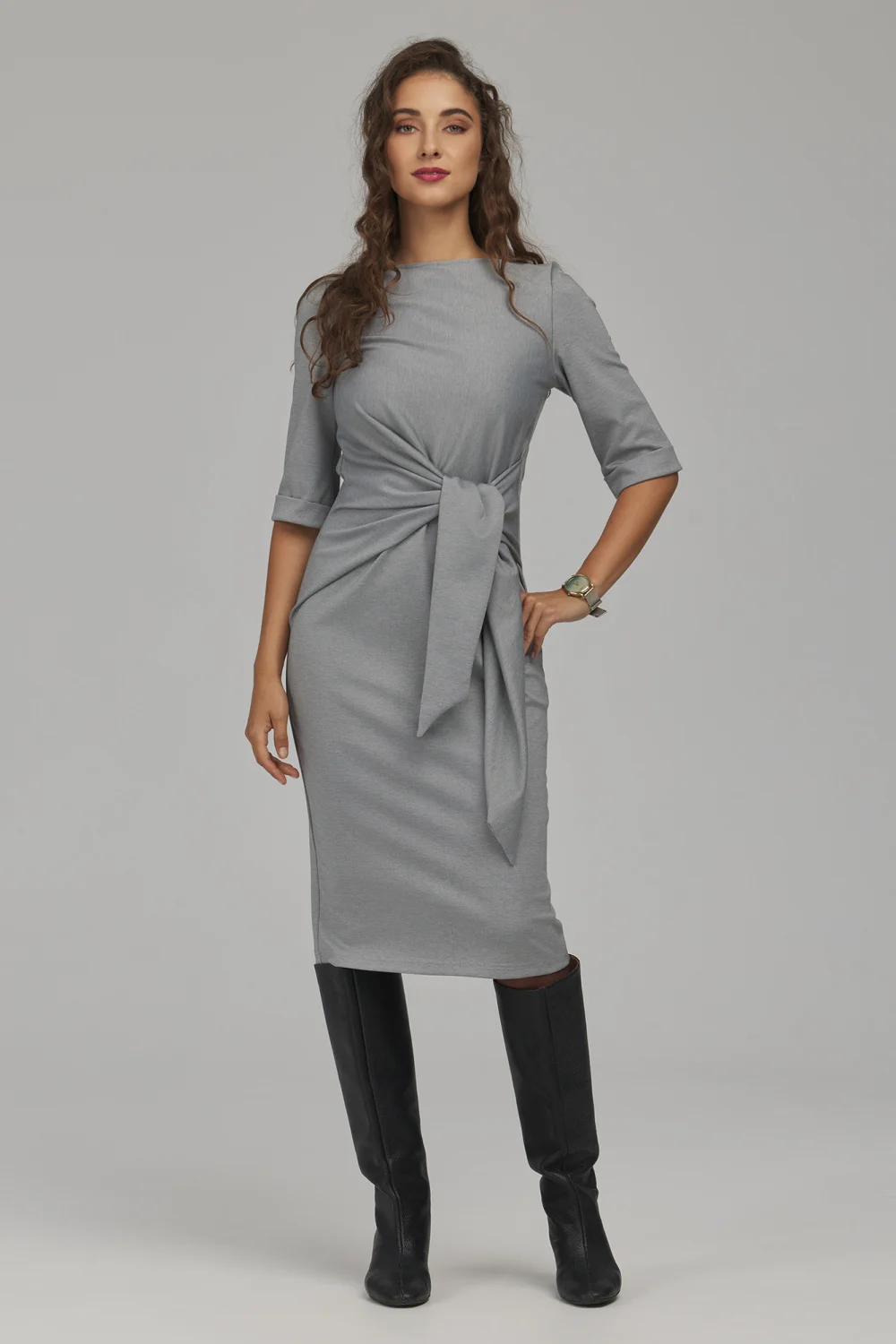 Robe casual grise