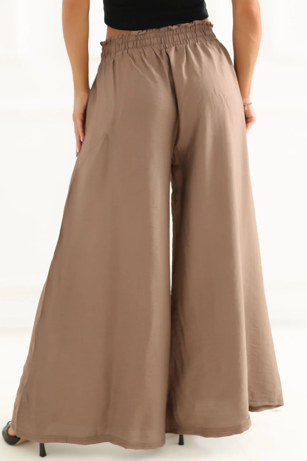 Pantalon palazzo brun – Image 3