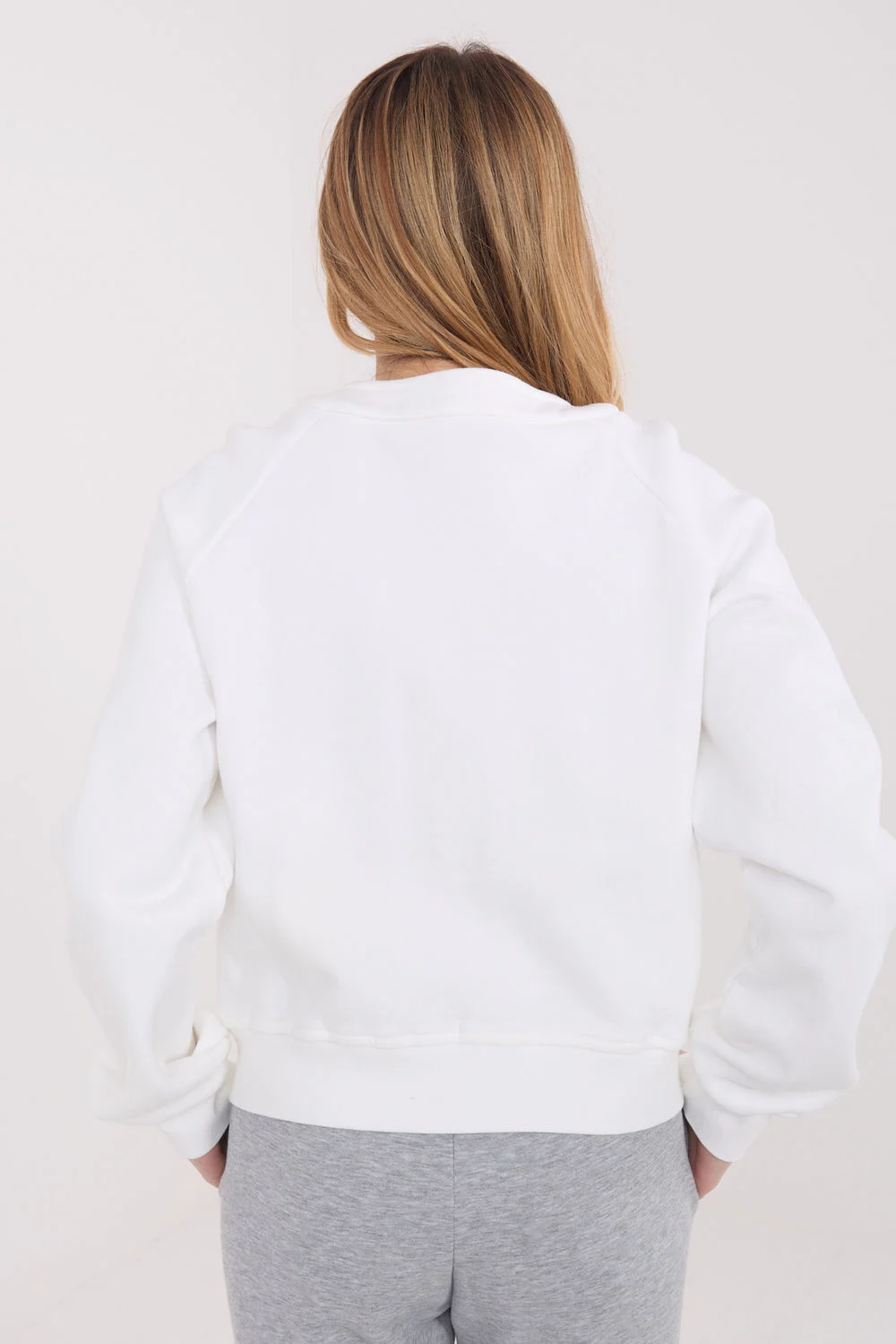 Sweatshirt beige en coton – Image 3