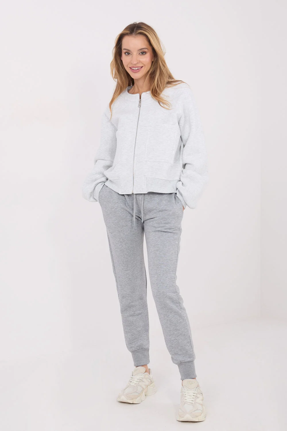 Sweatshirt gris en coton – Image 2