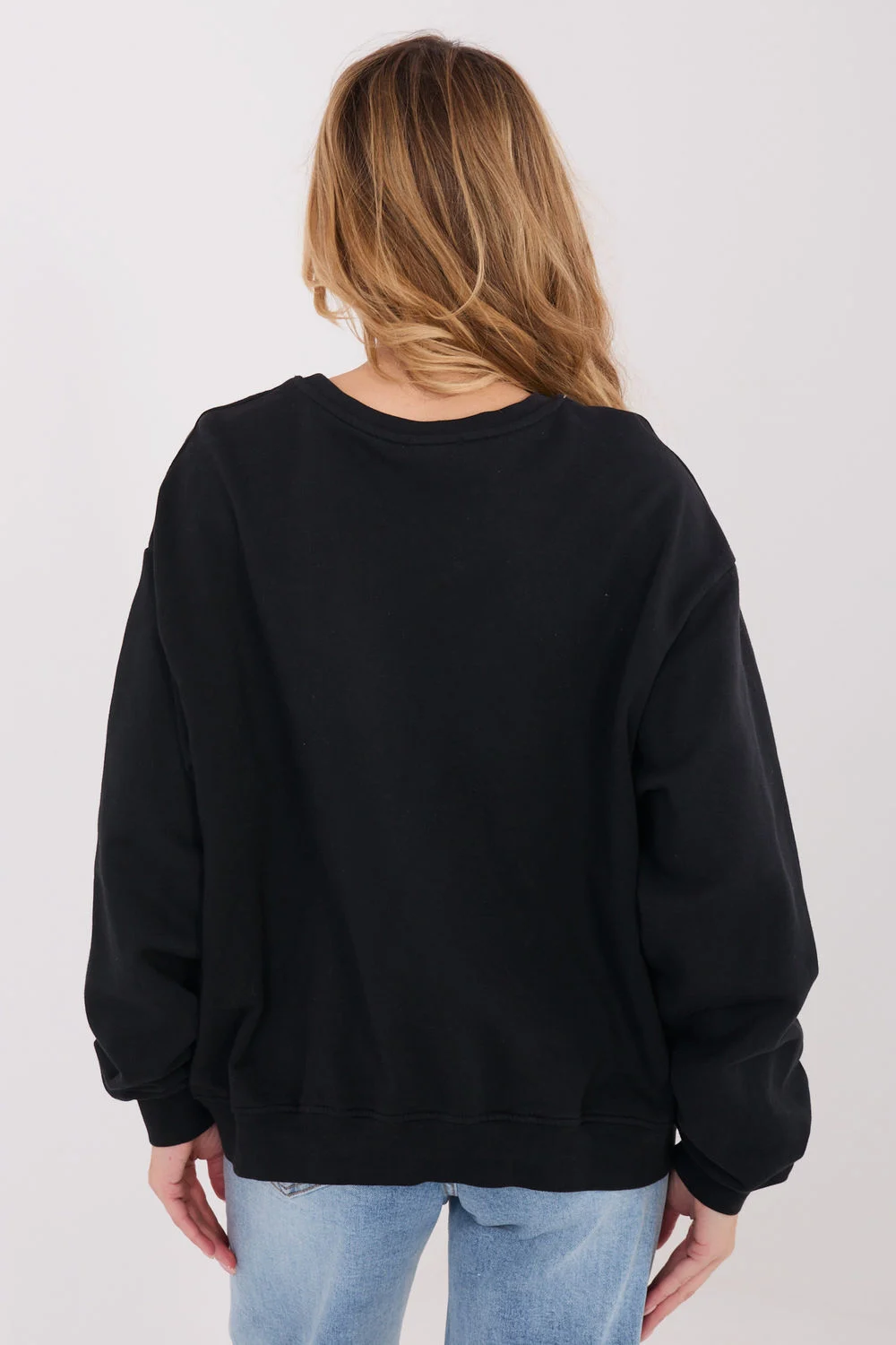 Sweatshirt noir imprimé – Image 3