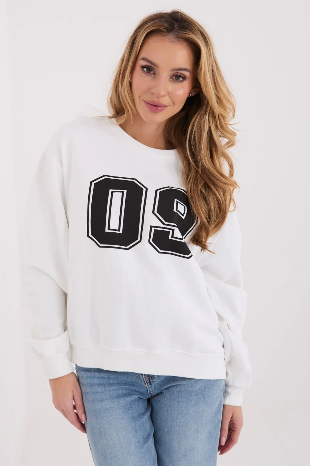 Sweatshirt beige imprimé – Image 4