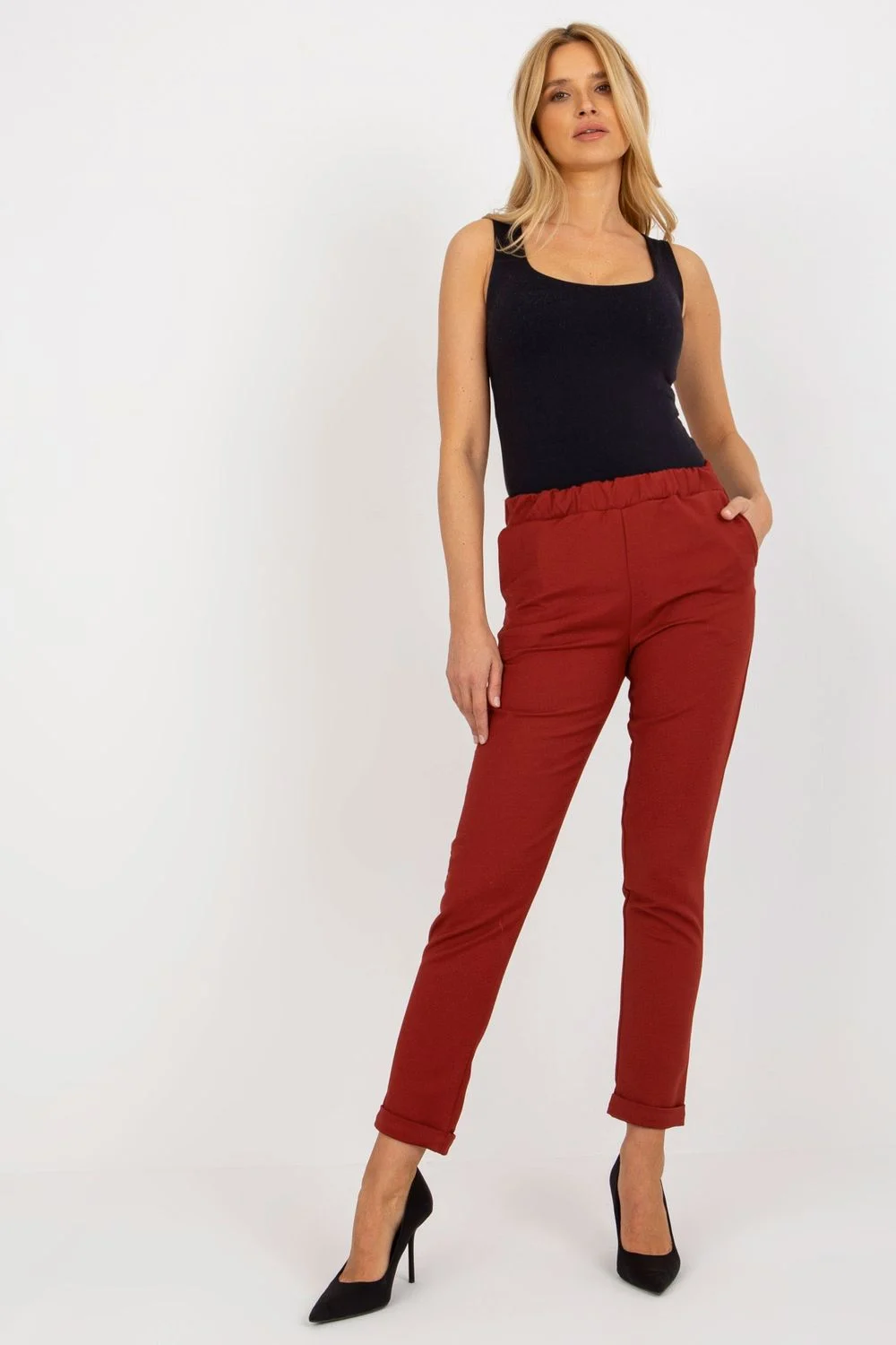 Pantalon femme rouge