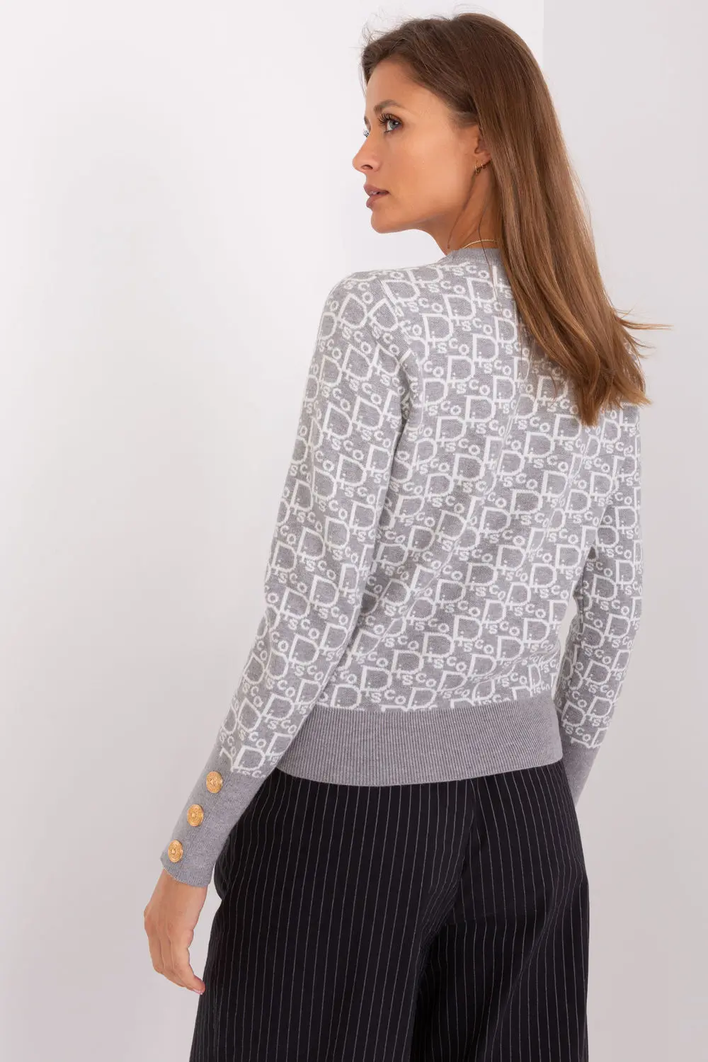 Chandail gris imprimé – Image 3