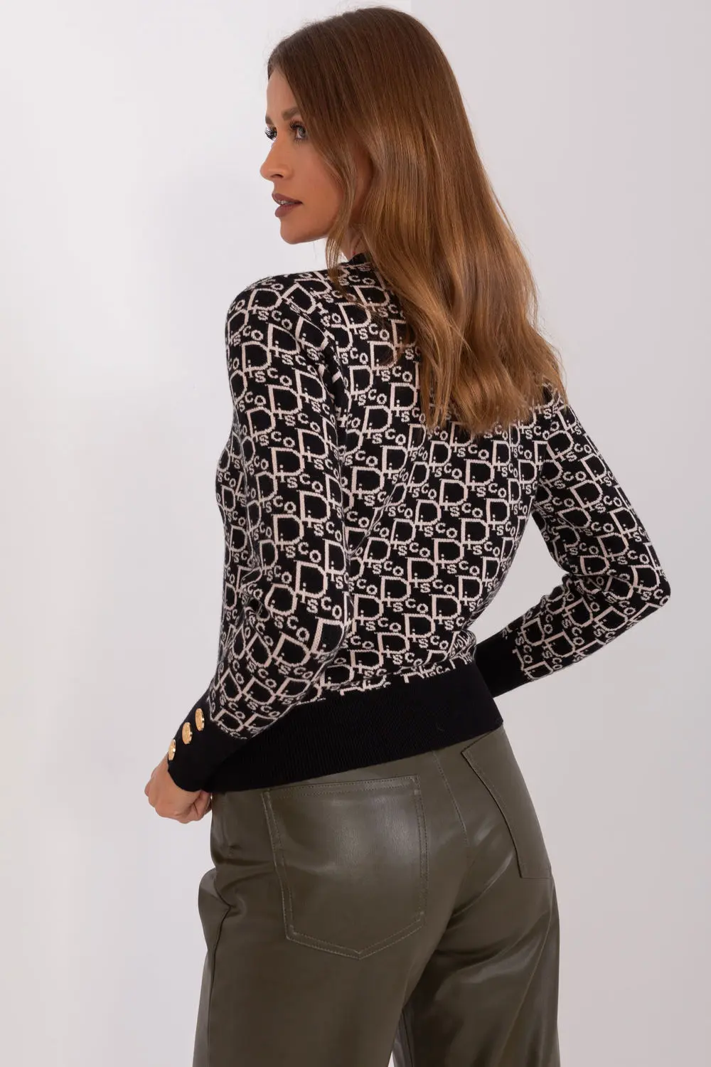 Chandail noir imprimé – Image 3