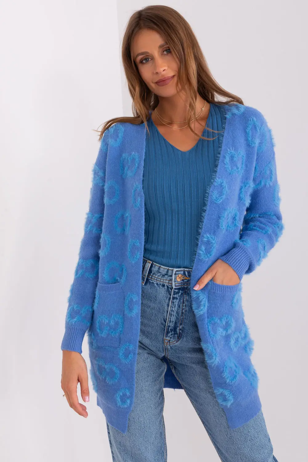 Cardigan bleu