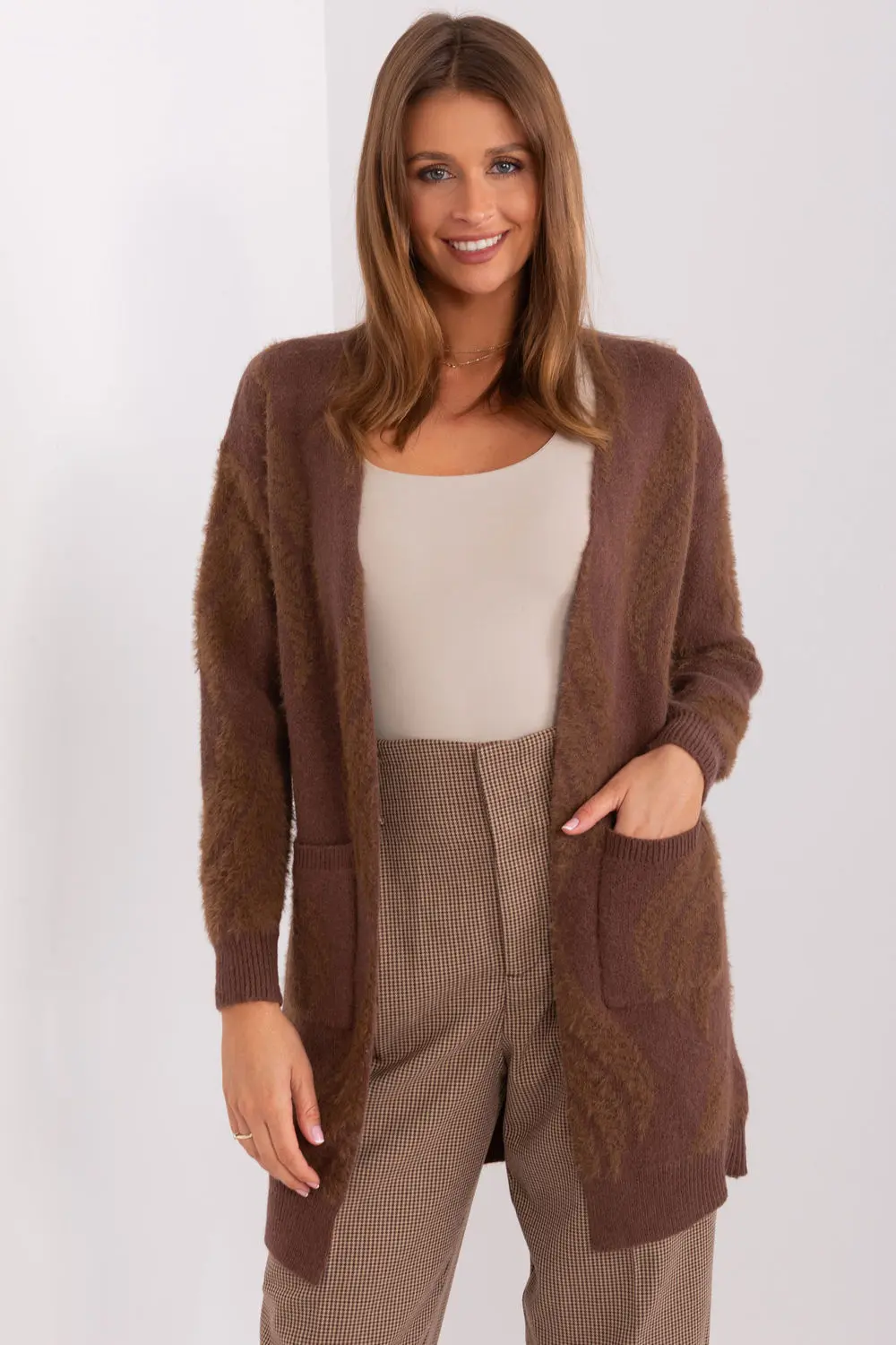 Cardigan brun