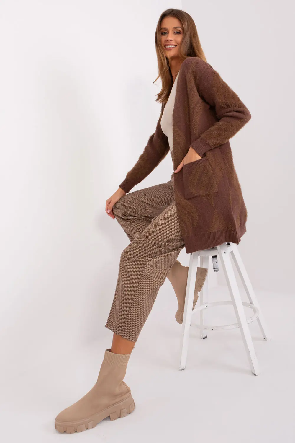 Cardigan brun – Image 2