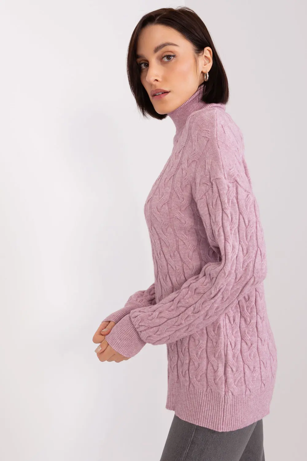 Col roulé violet – Image 2