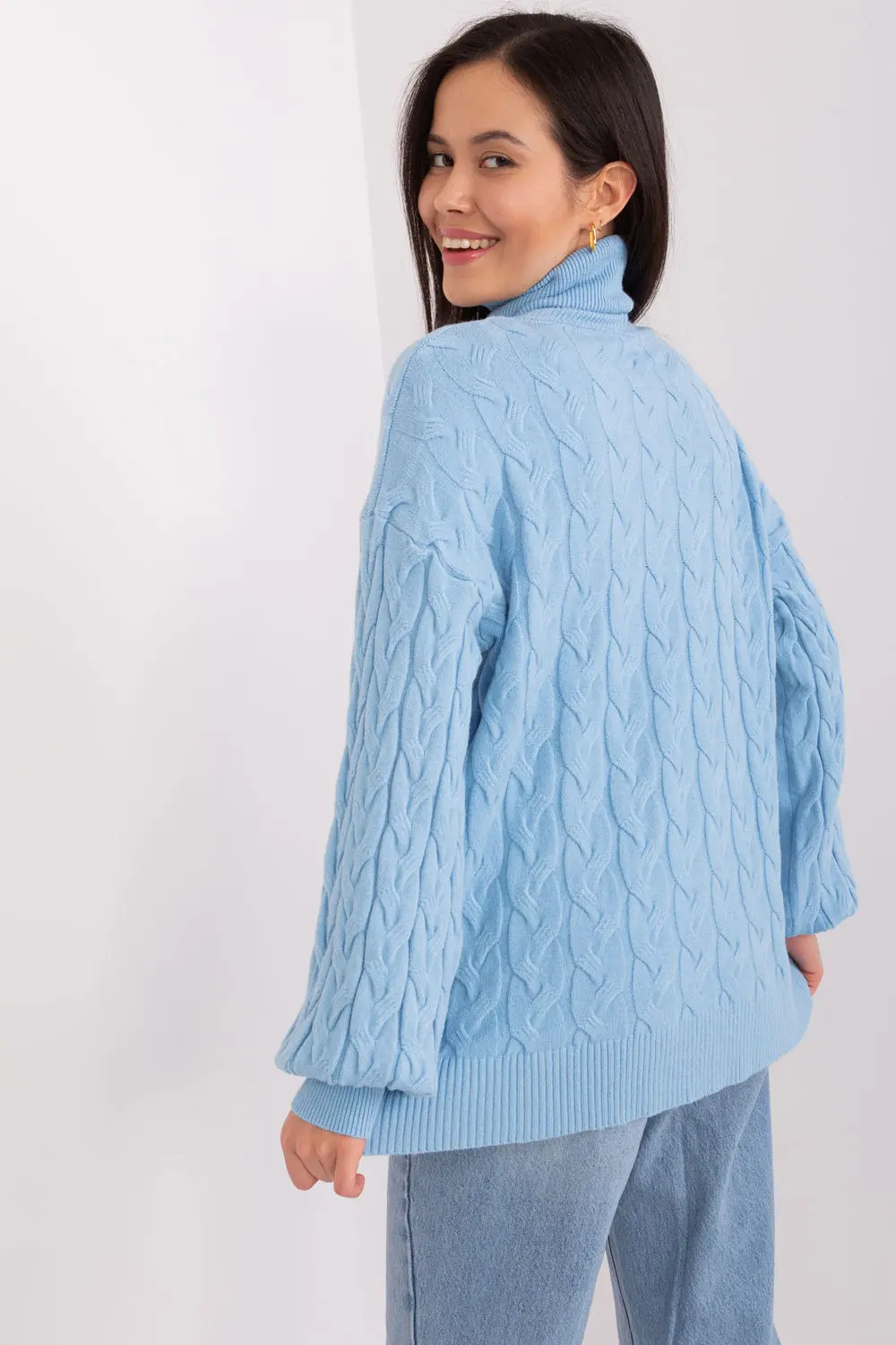 Col roulé bleu – Image 3