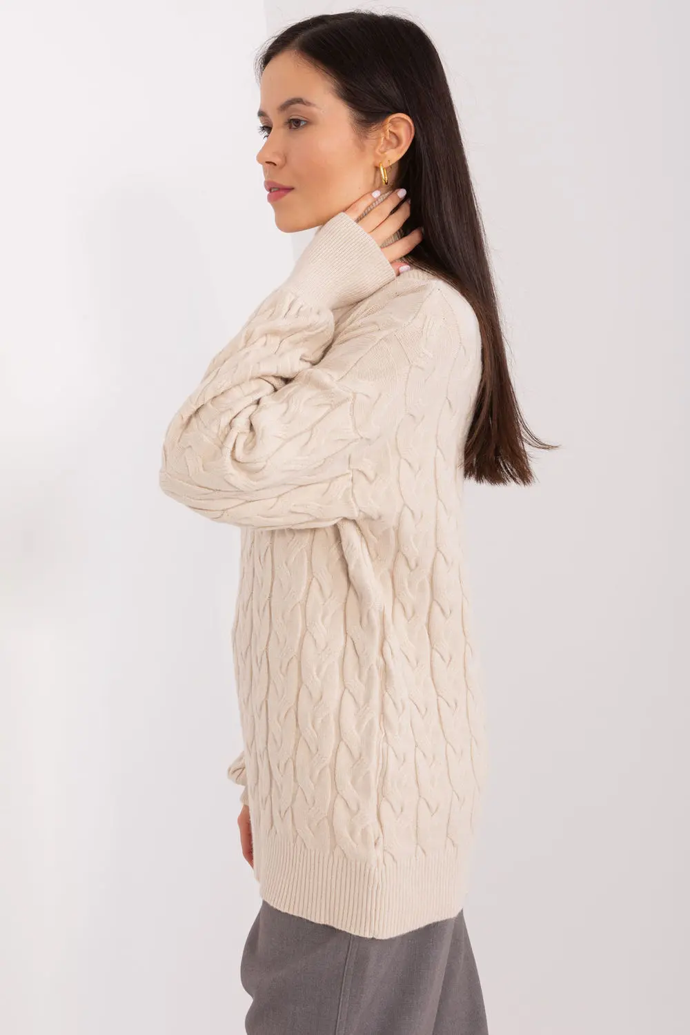 Col roulé beige – Image 2
