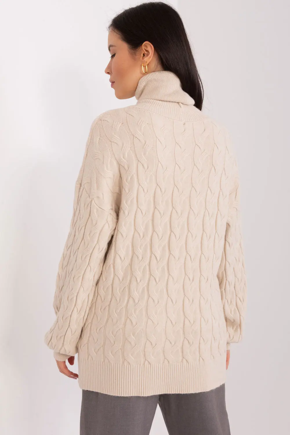 Col roulé beige – Image 3