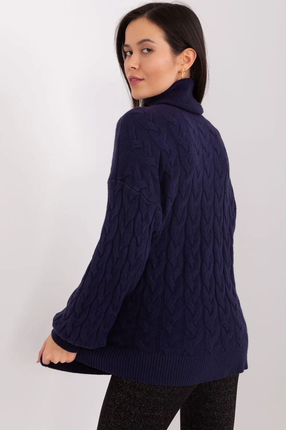 Col roulé bleu marine – Image 3